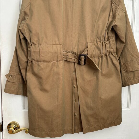Issey Miyake Sport Jacket Vintage Chore Trench Khaki Brown Collared Coat Button - Picture 7 of 14